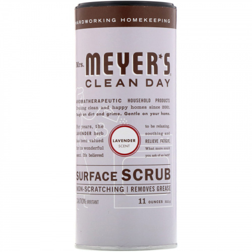 Mrs. Meyers Clean Day, Скраб для поверхностей, лавандовый аромат, 11 унций (311 г)