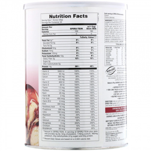 Nature's Plus, Spiru-Tein, High Protein Energy Meal, Cherries Jubilee, 2.1 lbs (960 g)