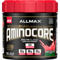 ALLMAX Nutrition, AMINOCORE, аминокислоты с разветвленной цепью (BCAA), 8 г аминокислот с разветвленной цепью в каждой порции, в соотношении 45:30:25, 100% отсутствие примесей, без глютена, со вкусом арбузных конфет, 1,02 фунта (462 г)
