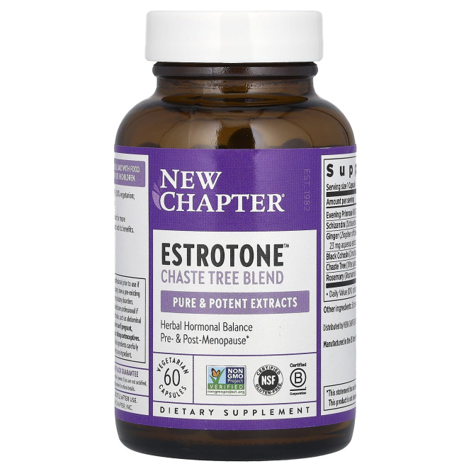 New Chapter, Эстротон, 60 вегетарианских капсул