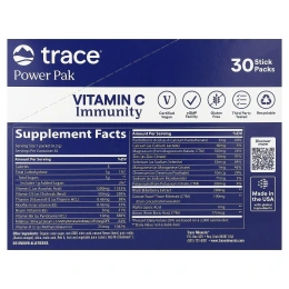 Trace, Power Pak, витамин C для укрепления иммунитета, тропический арбуз, 30 стик-пакетов по 6,2 г (0,22 унции)
