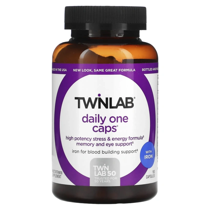 TwinLab, Daily One Caps (с железом) 180 капсул