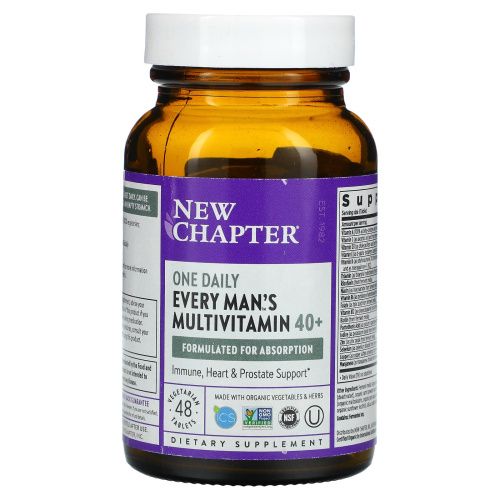 New Chapter, 40+ ежедневный комплекс мультивитиминов для мужчин, 48 таблеток