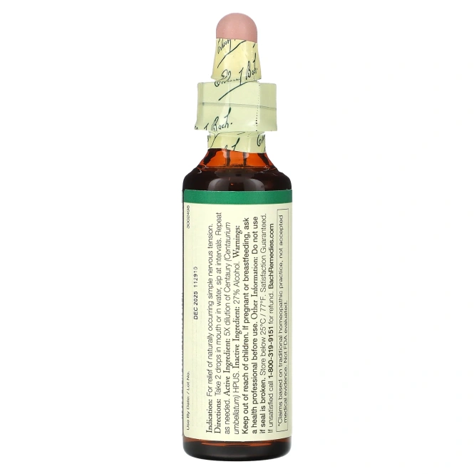 Bach, Original Flower Remedies, золототысячник, 20 мл (0,7 жидк. унц.)