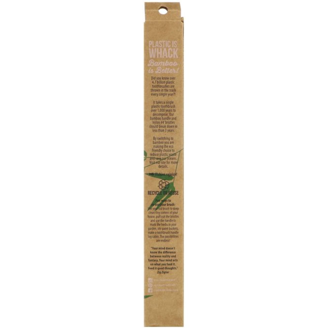 The Dirt, Bamboo Toothbrush with Charcoal Bristles, 1 Toothbrush