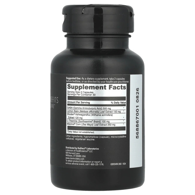 DaVinci Laboratories, Sleep Benefits ™, без мелатонина, 60 капсул