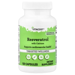 Vitacost, Resveratrol With Calcium, 120 Capsules