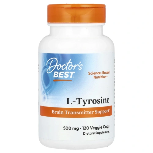 Doctor's Best, L-тирозин, 500 мг, 120 вегетарианских капсул