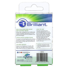 Baby Buddy, Brilliant, детские насадки Sonic, для детей от 3 лет, желтые, 2 сменные насадки