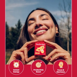 NuStrips, Energy In A Strip™, корица и ваниль, 30 полосок