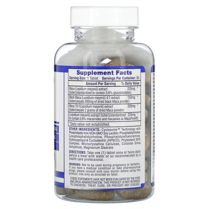 Hi Tech Pharmaceuticals, мака, 800 мг, 90 таблеток