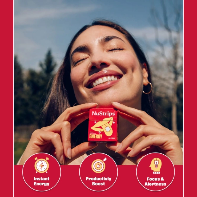 NuStrips, Energy In A Strip™, корица и ваниль, 30 полосок