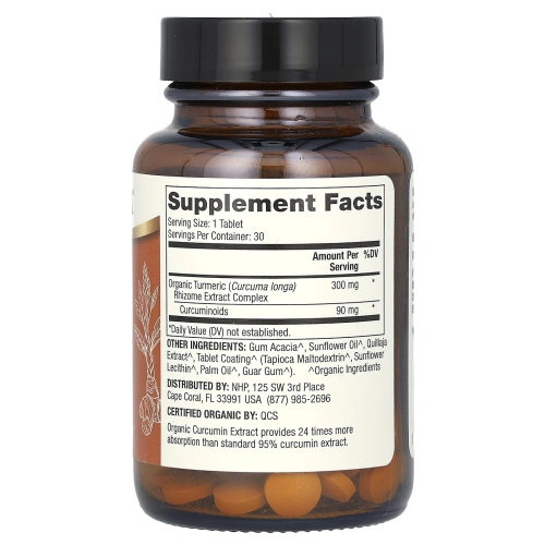 Dr. Mercola, Органический экстракт куркумина, 30 таблеток