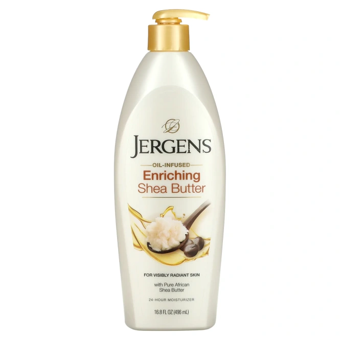 Jergens, Enriching Shea Butter, увлажняющий лосьон с маслом ши, 496 мл