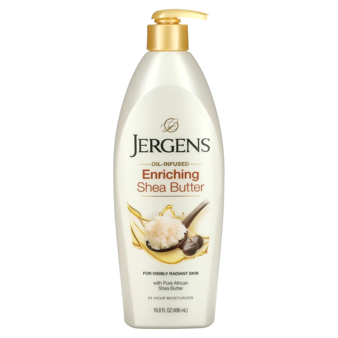 Jergens, Enriching Shea Butter, увлажняющий лосьон с маслом ши, 496 мл