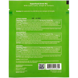 Matcha Road, матча с витамином С, набор пробников (цитрус с имбирем, питайя, классический), 3 пакетика, 5 г (0,18 унции) в каждом