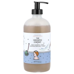 The Unscented Company, Kids, Shiny Shampoo + Wash, без отдушек, 500 мл (16,9 жидк. Унции)