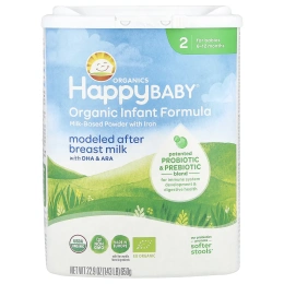 Happy Family Organics, Органическая смесь для младенцев, порошок на молочной основе с железом, для детей от 6 до 12 месяцев, 650 г (22,9 унции)