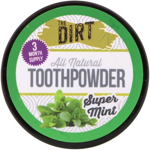 The Dirt, Натуральная зубная паста, супермята, 0,88 унций (25 г)