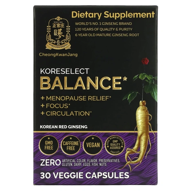 JungKwanJang, Koreselect, Balance, 30 Veggie Capsules