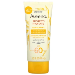 Aveeno, Protect + Hydrate, Солнцезащитный крем, SPF 60, 3 жидких унции (88 мл)