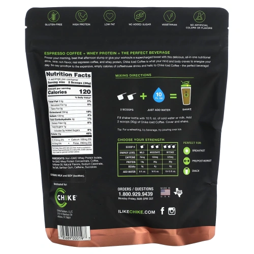 Chike Nutrition, Холодный кофе с высоким содержанием протеина, корица, 420 г (14,8 унции)