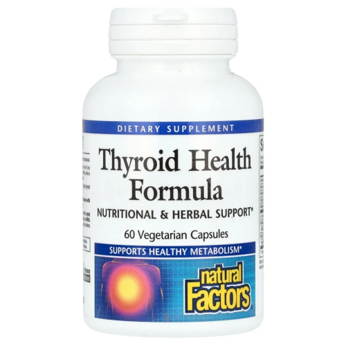 Natural Factors, Формула здоровой щитвидной железы, 60 растительных капсул