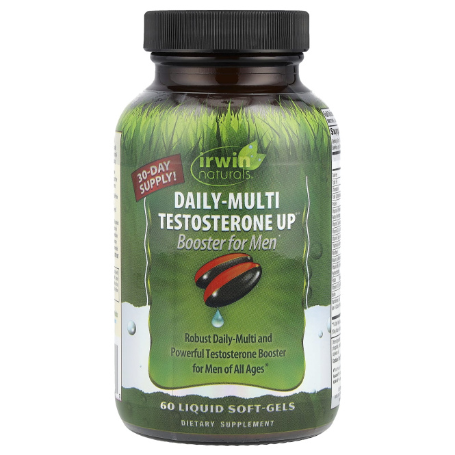 Irwin Naturals, Daily-Multi Testosterone UP - Booster для мужчин 60 софтгелей