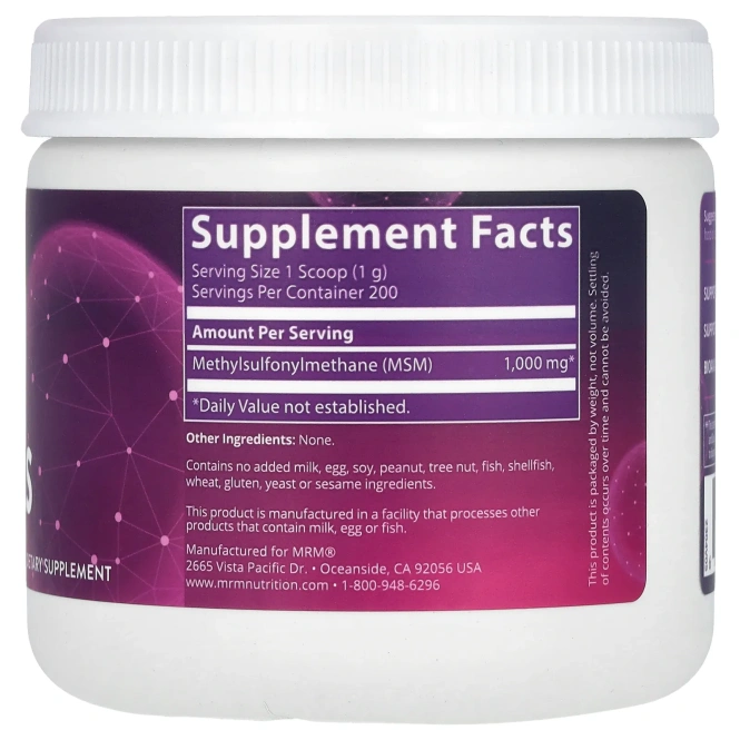 MRM, Кристаллы метилсульфонилметана, 7,05 унц. (200 г)