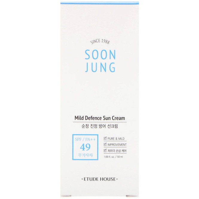 Etude, Soon Jung, Mild Defence Sun Cream, 1.69 fl oz (50 ml)