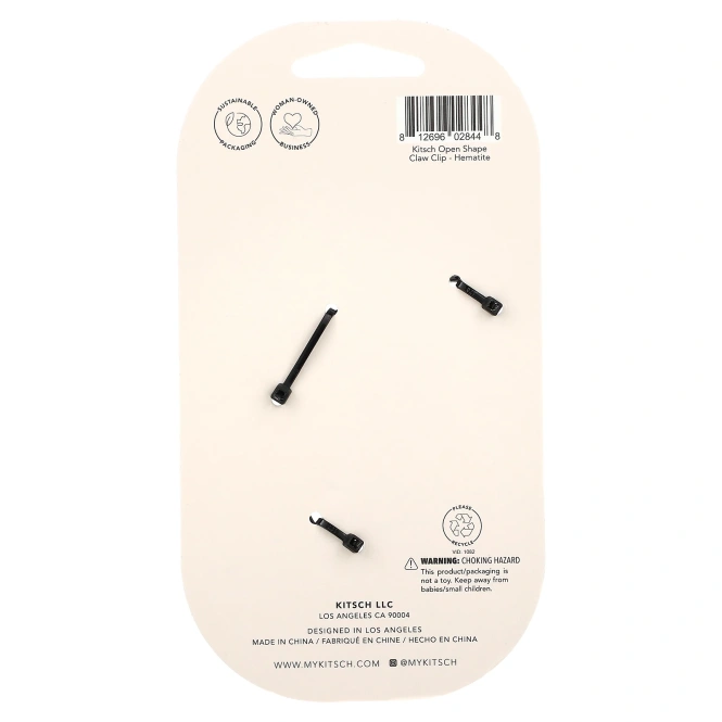 Kitsch, открытая форма, в виде когтей, гематит, 1 шт.