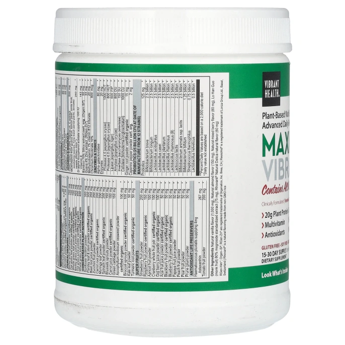 Vibrant Health, Maximum Vibrance, Версия 3.0, стручок ванили, 22,1 унции (626,4 г)