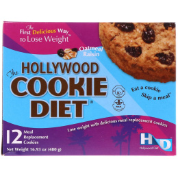 Hollywood Diet, Печенье голливудская диета, овсянка изюм, 12 заменяющих еду печенек