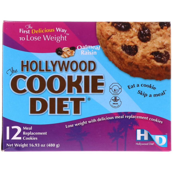 Hollywood Diet, Печенье голливудская диета, овсянка изюм, 12 заменяющих еду печенек