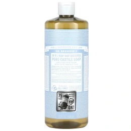 Dr. Bronner's, Чистое Кастильское мыло детское без запаха 32 жидких унции