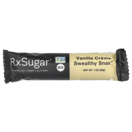 RxSugar, Swealthy Snax, батончики, ванильный крем, 8 пакетиков по 28 г (1 унция)