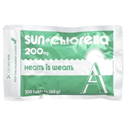 Sun Chlorella, Витамин А (хлорелла), 200 мг, 300 таблеток
