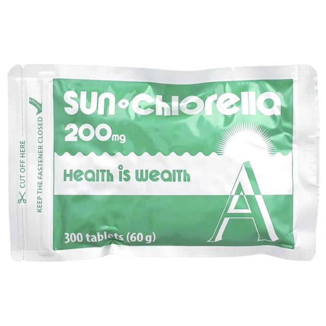 Sun Chlorella, Витамин А (хлорелла), 200 мг, 300 таблеток