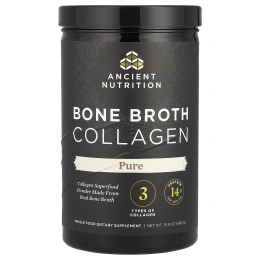 Dr. Axe / Ancient Nutrition, Коллаген из костного бульона, очищенный, 450 г (15.9 oz)