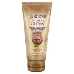 Jergens, Увлажняющий лосьон Natural Glow для ежедневного ухода за лицом, SPF 20, для средних и темных тонов кожи, 59 мл