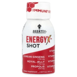 Bee & You, EnergyX ™ Shot, без кофеина, 50 мл (1,69 жидк. Унции)