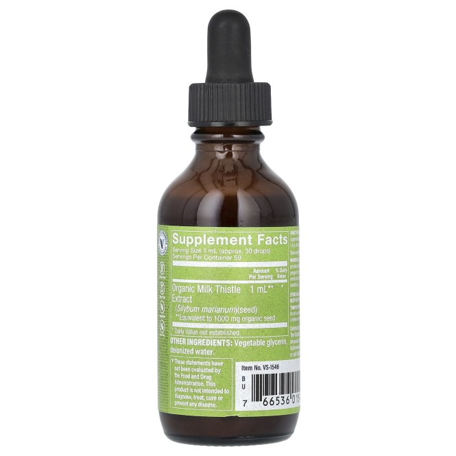 The Vitamin Shoppe, экстракт расторопши, без спирта, 1000 мг, 59 мл (2 жидк. унции)