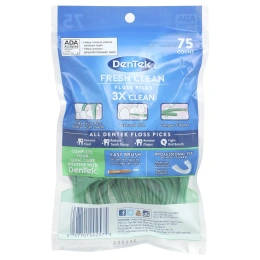 DenTek, Fresh Clean, зубочистка с зубной нитью, средство для гигиены полости рта, 75 зубочисток