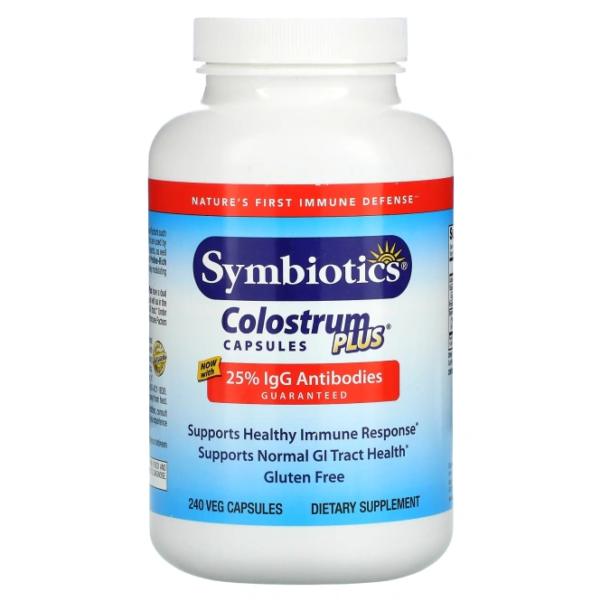 Symbiotics, Colostrum Plus, 240 вегетарианских капсул