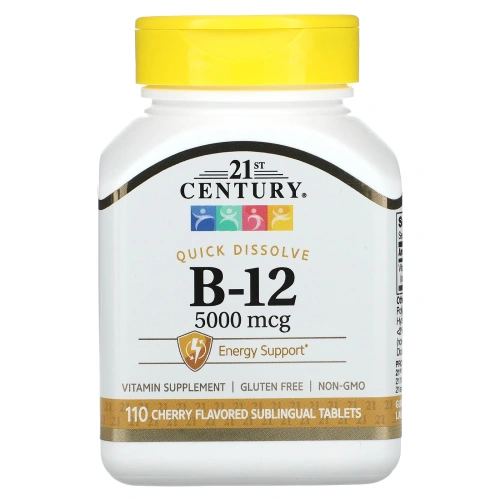 21st Century, B-12, 5000 mcg, 110 Sublingual Tablets