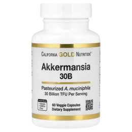 California Gold Nutrition, Akkermansia 30B, аккермансия, 60 вегетарианских капсул