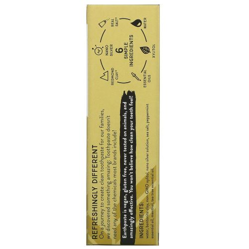 Redmond Trading Company, Паста Earthpaste, Удивительная натуральная зубная паста со вкусом перечной мяты, 4 унции (113 г)