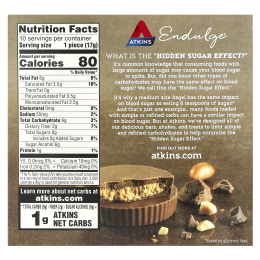 Atkins, Endulge ™, Treat, чашки с арахисовой пастой, 10 чашек по 17 г (0,6 унции)