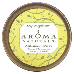 Aroma Naturals, Соя VegePure, для настроения, апельсин и лимонное сорго, 2,8 унции (79.38 гр)