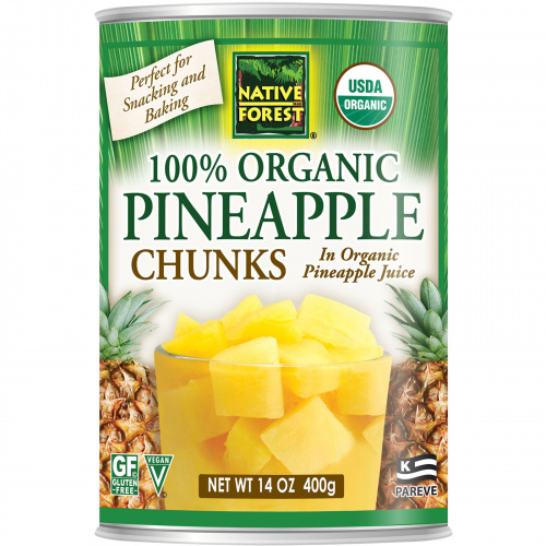 Native Forest, Edward & Sons, Native Forest, 100% Organic Pineapple Chunks, 14 oz (400 g)
